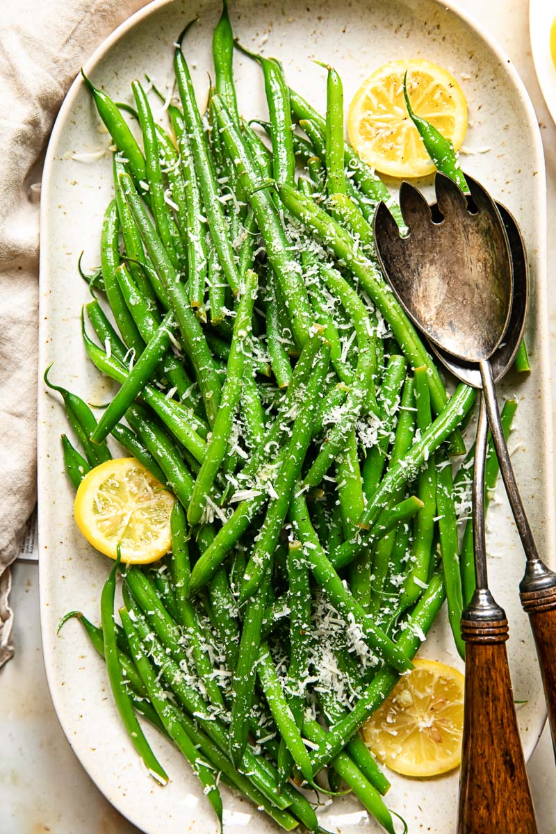 Baked Fish and Lemon Green Beans