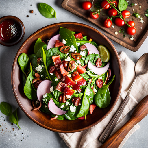 Spinach salad with Pancetta