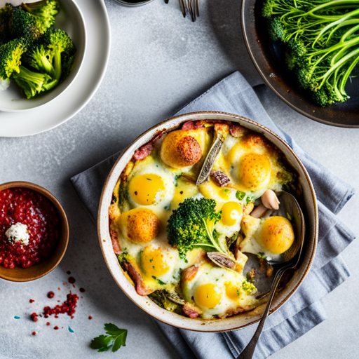 Broccoli, Egg & Pancetta Gratin