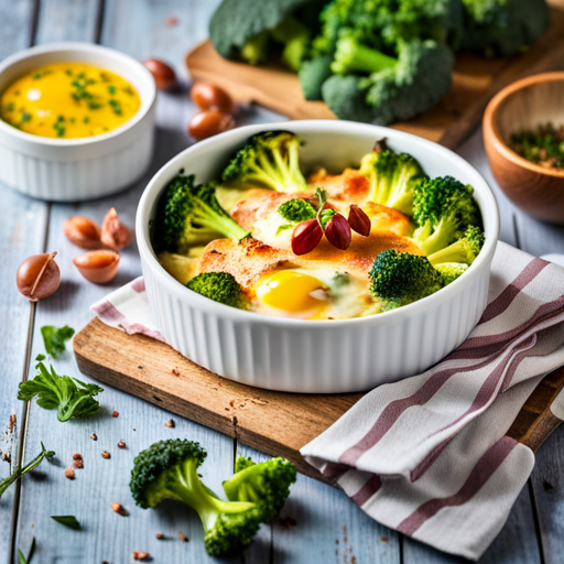 Broccoli, Egg & Pancetta Gratin