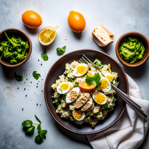 Tuna salad with eggs